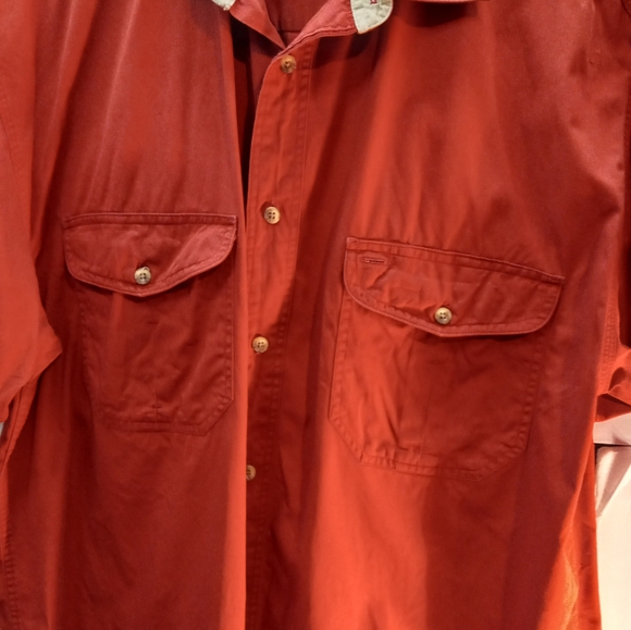 Eddie Bauer Rufton Twill XL Red Outdoor Outfitter Button Down Shirt  Rural Event - Picture 10 of 10